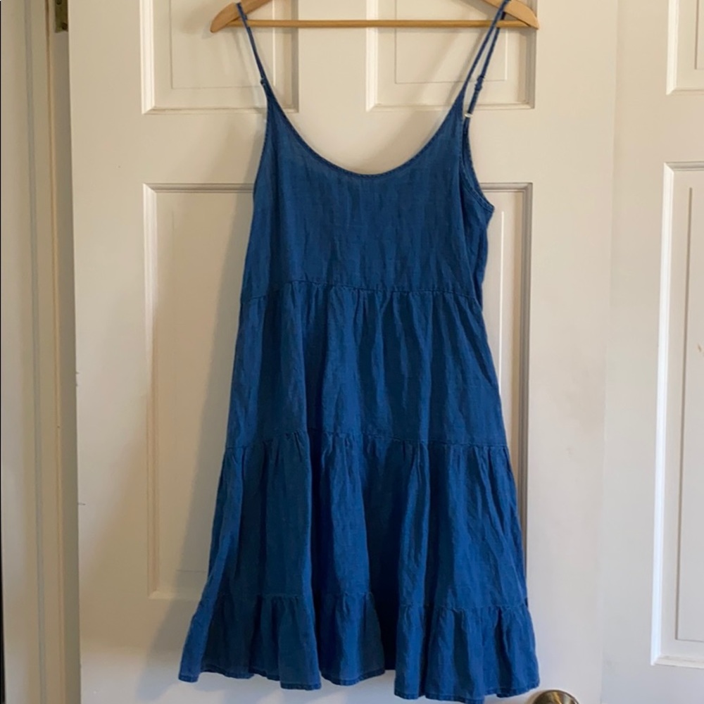 Rails tie back denim dress